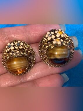 Vintage West Germany Earrings Floral